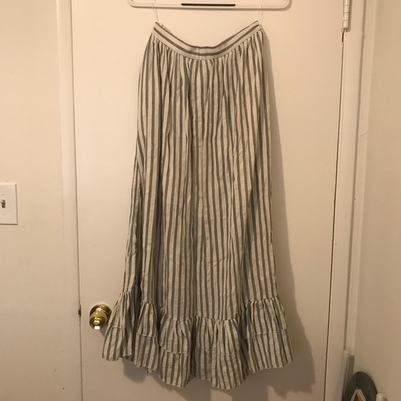 NWOT Striped Maxi Skirt with Slit - Picture 7 of 7